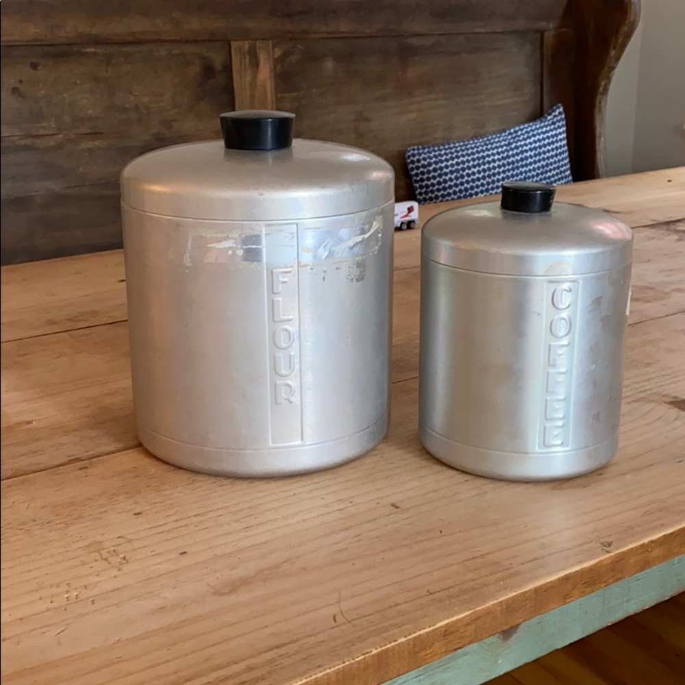 Vintage Flour and Coffee Storage Canisters